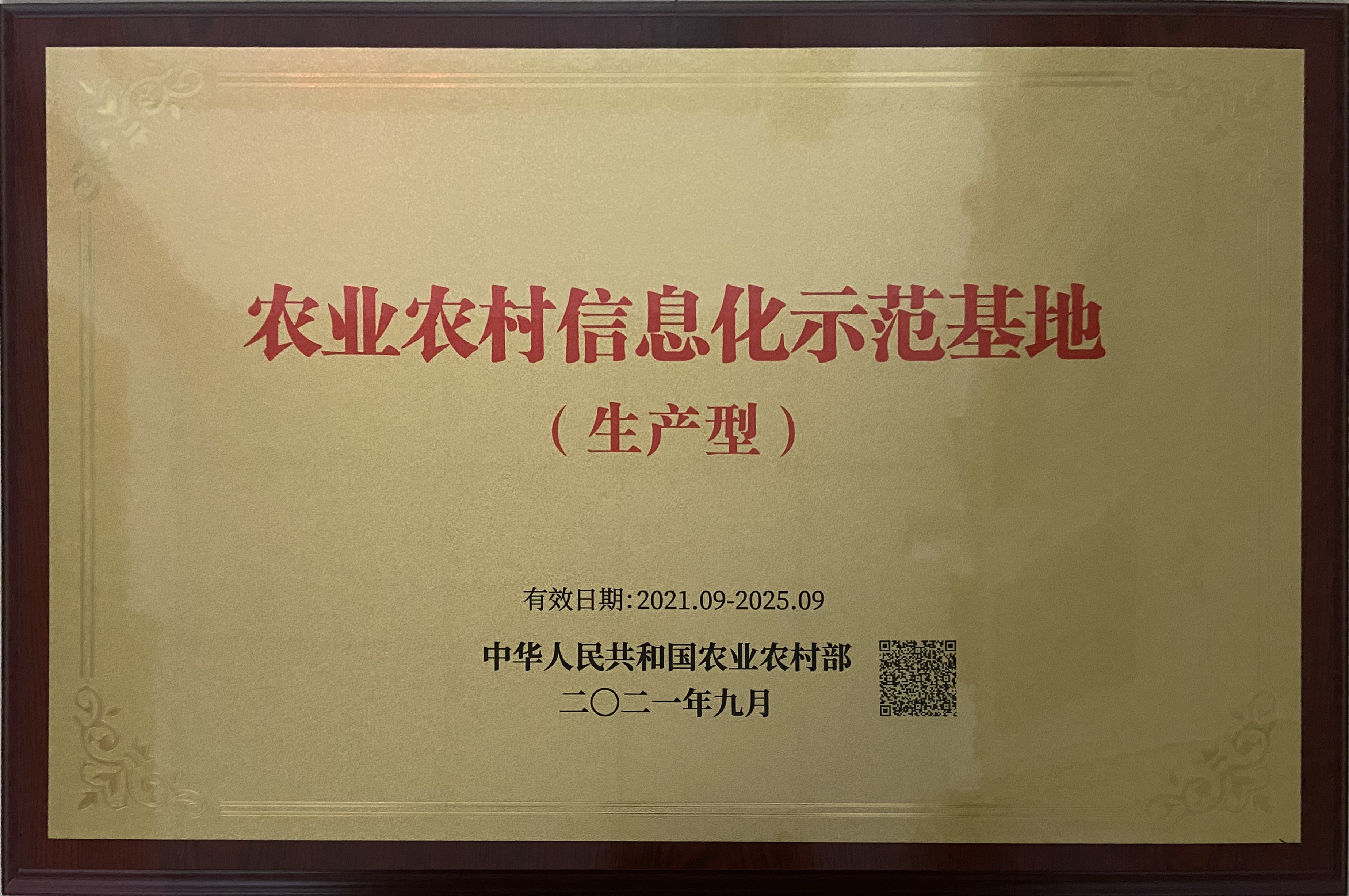 農業(yè)農村信息化示范基地（生產型）